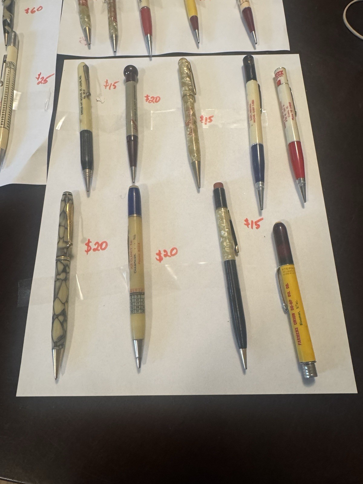 Lot of 27 Vintage Mechanical Pencils – Advertising, Sheaffers, Ritepoint, Etc