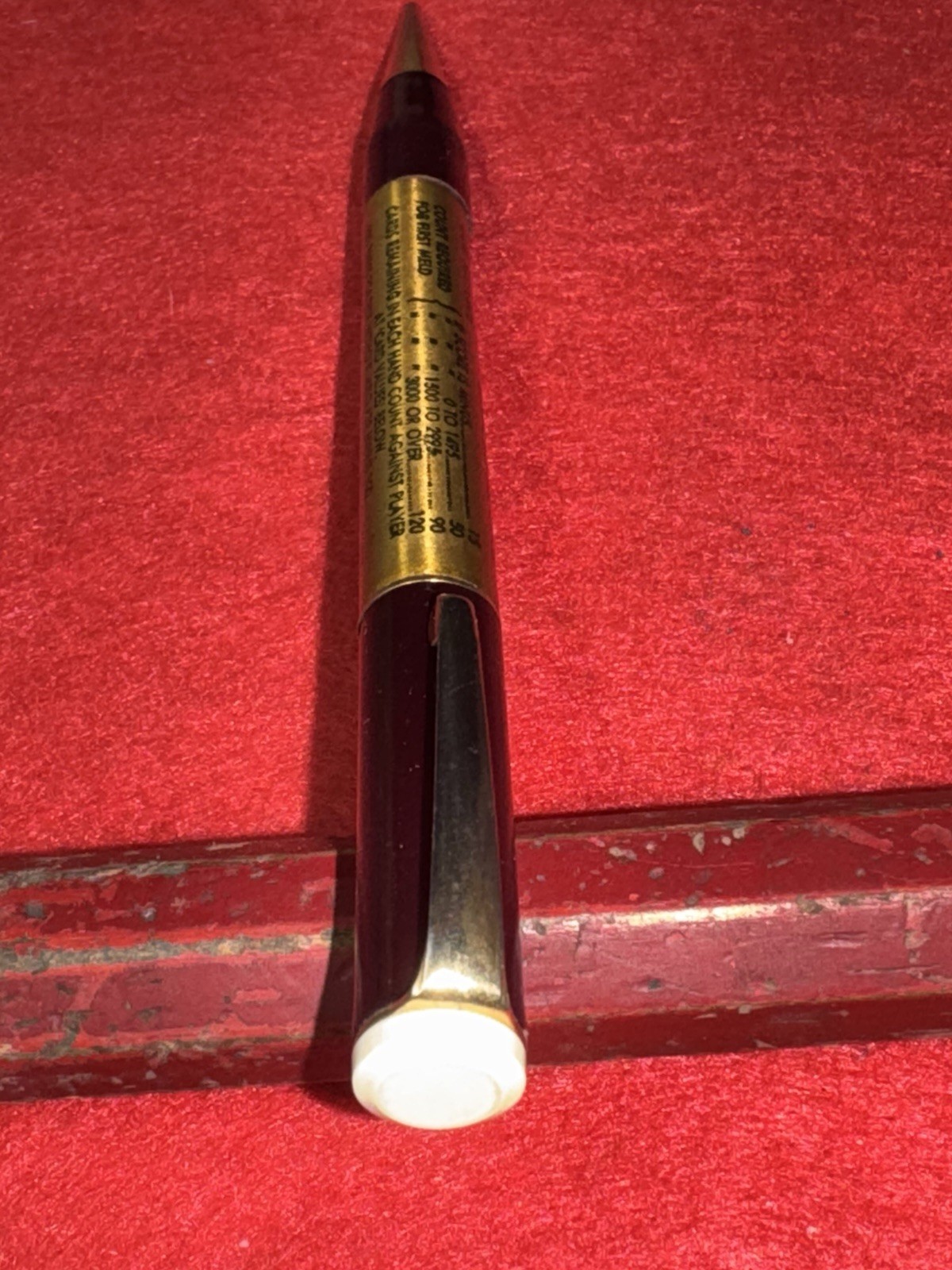 Vintage Mascot E-Z Score Canasta Card Game Mechanical Scoring Pencil USA