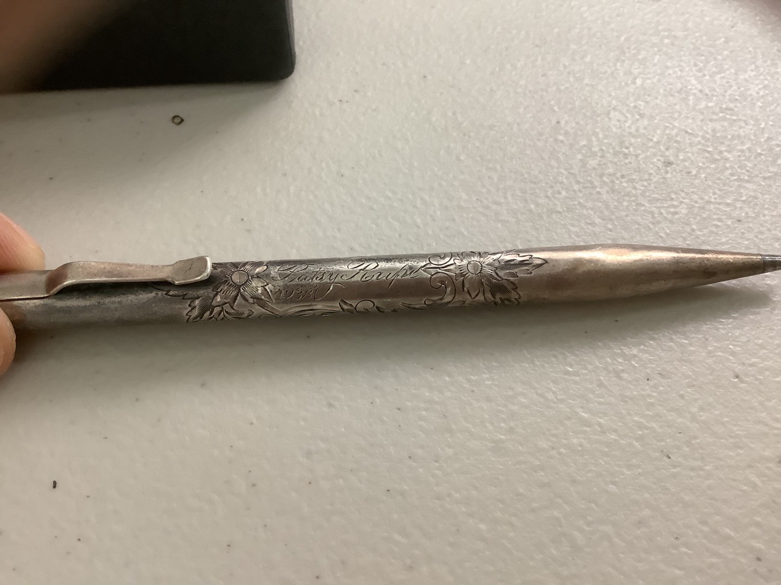 VTG 1938 Sterling Silver Wahl Ever Sharp Mechanical Pencil engraved 5” 19.84g