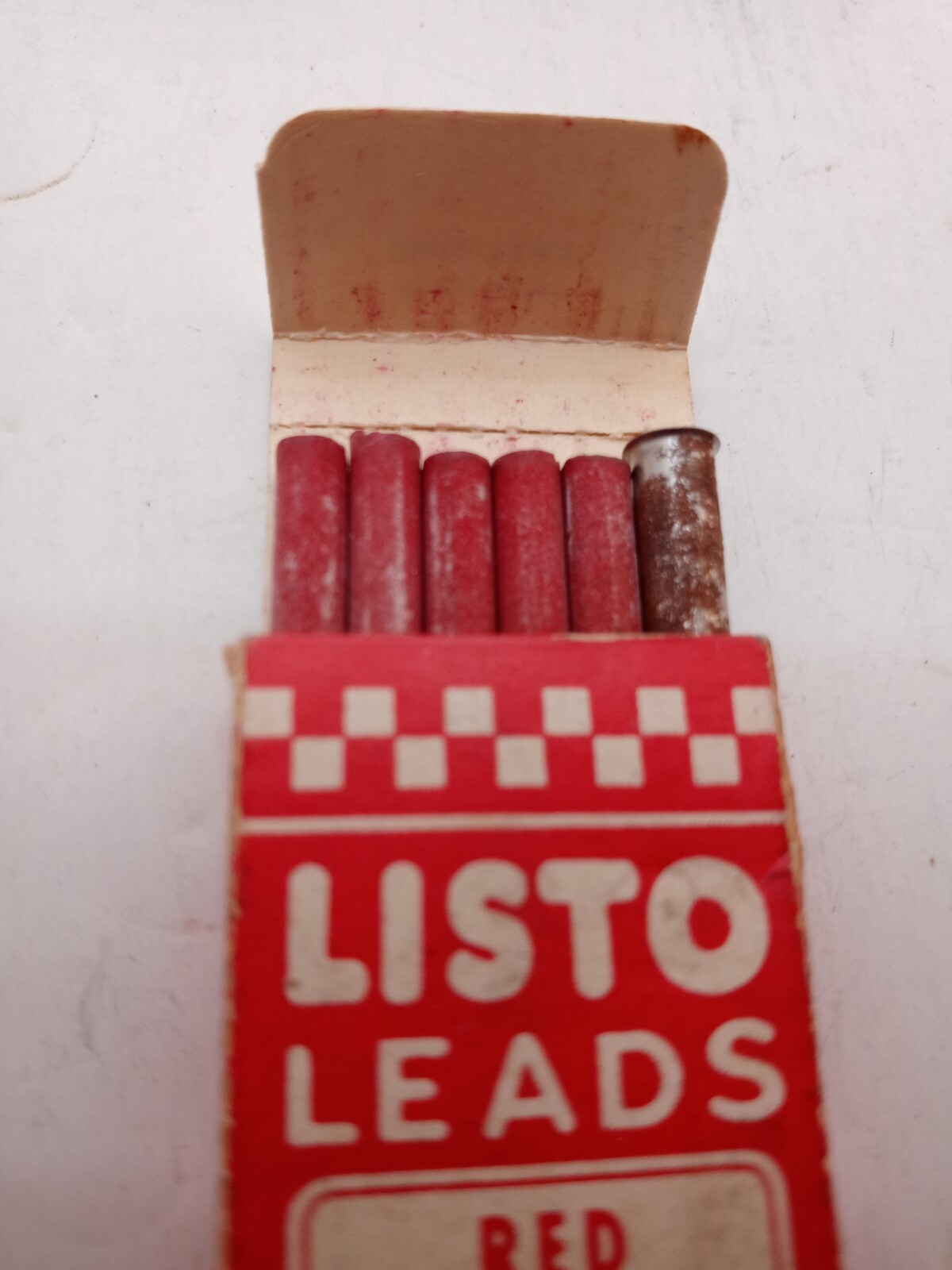 Vintage Listo Marking Pencil Large Size Leads Red and Black No. 162. 3 packs