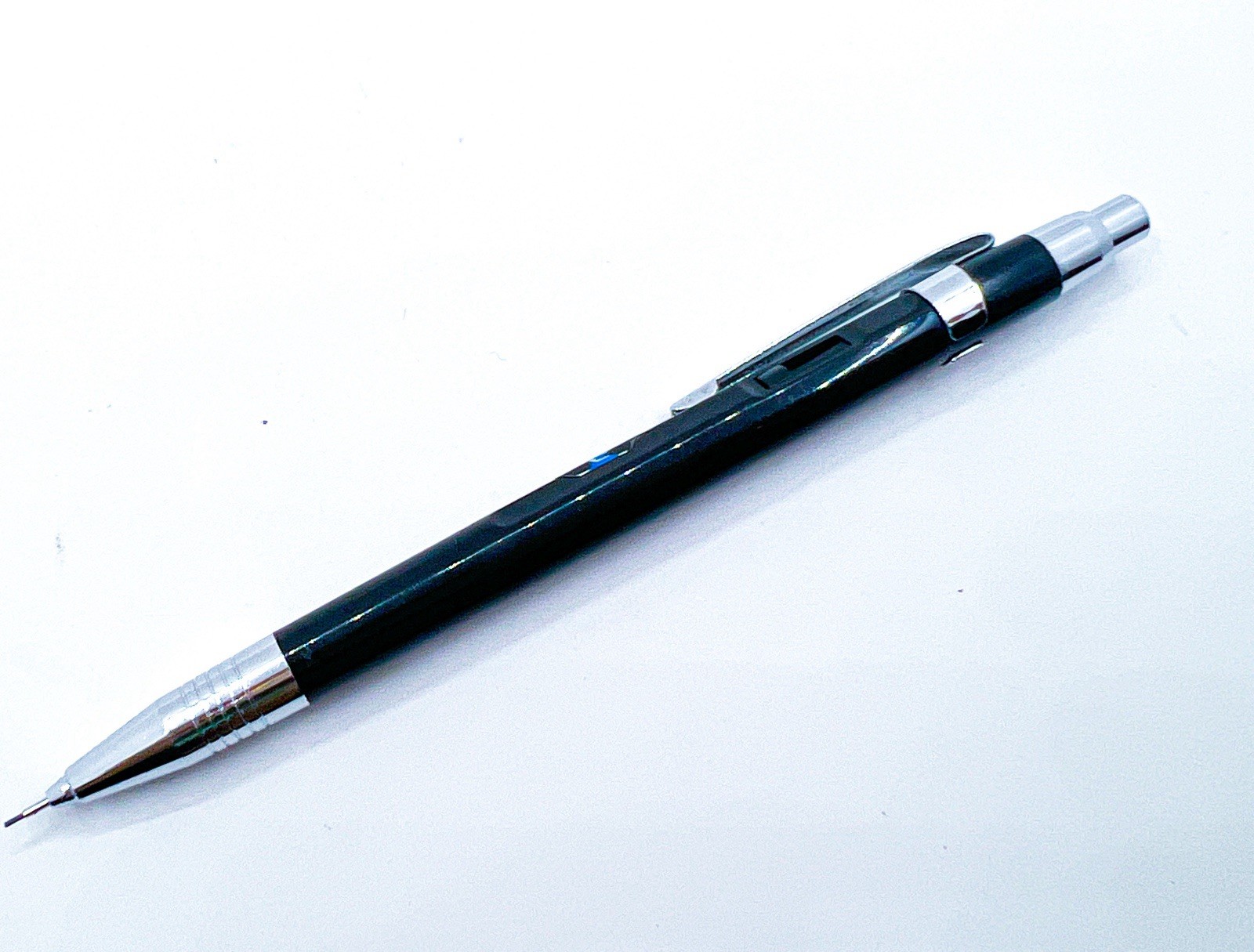 Platinum Double Push Knock Mechanical Pencil Retractable Side Click Black