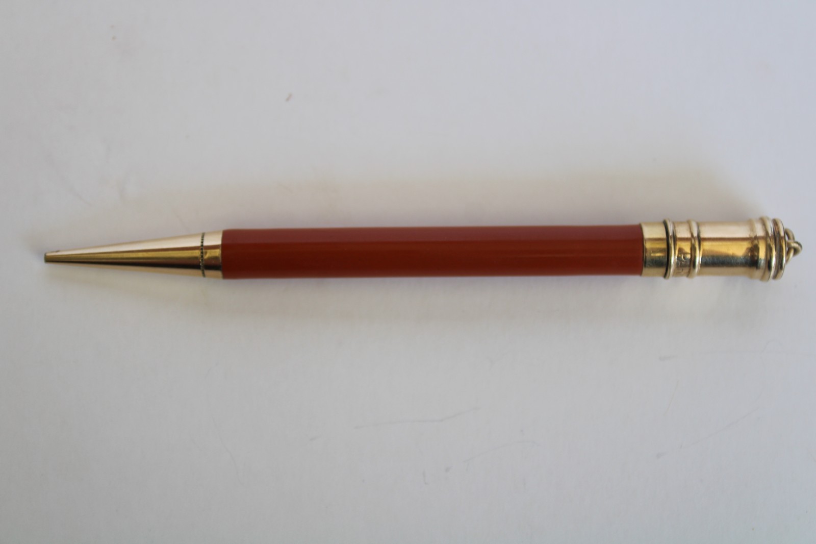 Vintage 1920’s Parker Orange Mechanical Twist Pencil (4.75″)