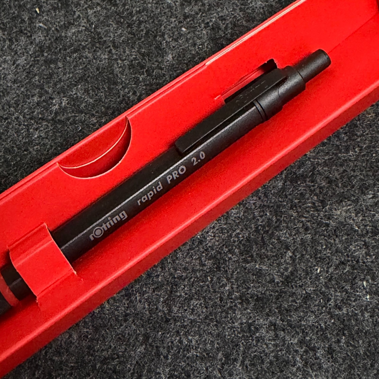 rOtring rapid PRO 2.0mm Mechanical Pencil Matte Black Lead Holder BNIB