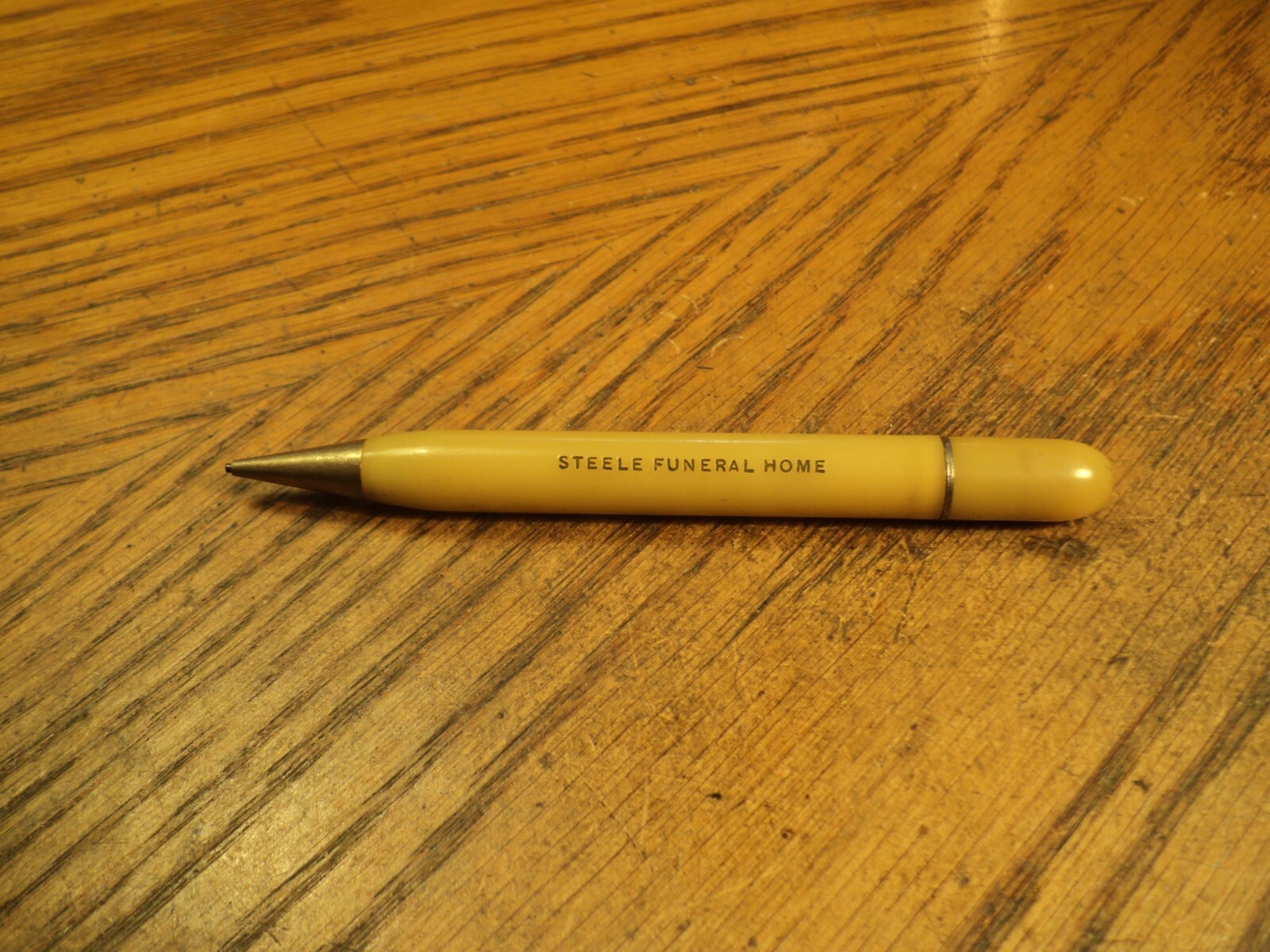 Vintage Mechanical Pencil Steele Funeral Home 4-3/16″ Unbranded