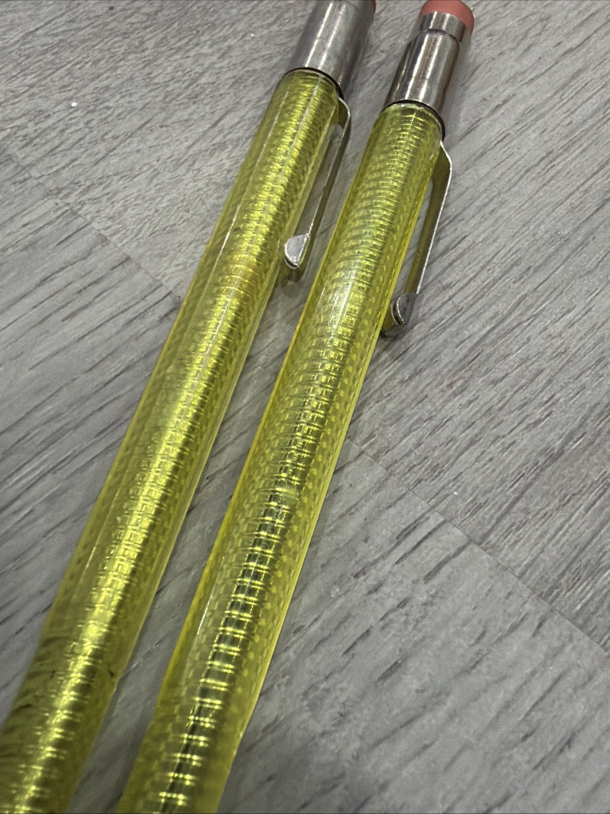 Scripto Classic K780 Transparent Yellow Lot Of 2