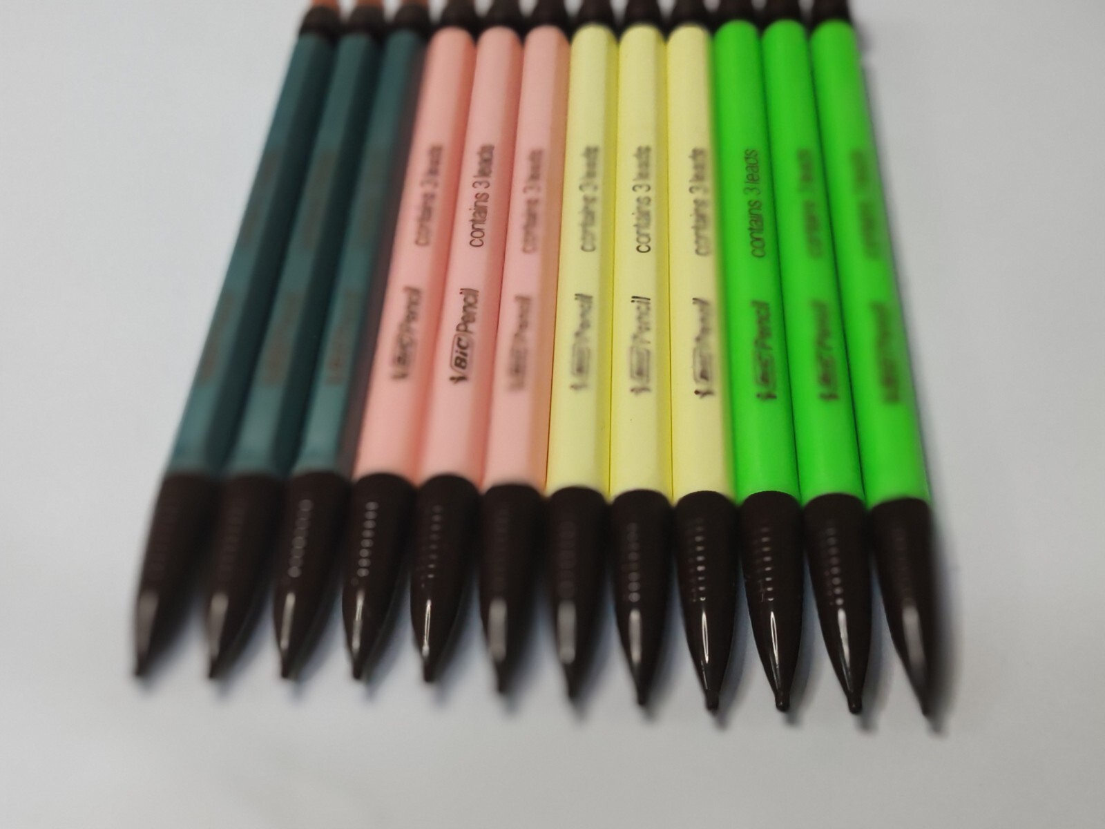 Bic New Vintage Very Rare Color Mechanical Pencil 12 Pcs / France , 80S