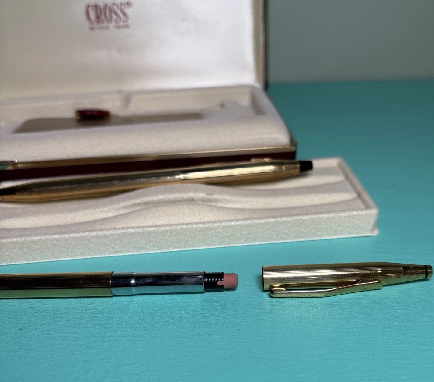 Cross 18K Gold Filled Pencil Sapphires & Diamond, 10K Gold Filled Pencil & Case