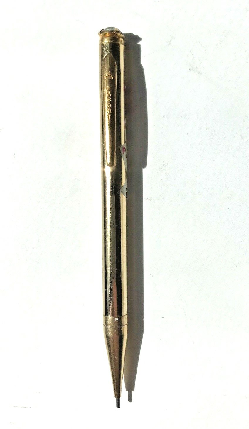 Mini working Mascot Mechanical Pencil with 4 Aces Dice Poker Cards