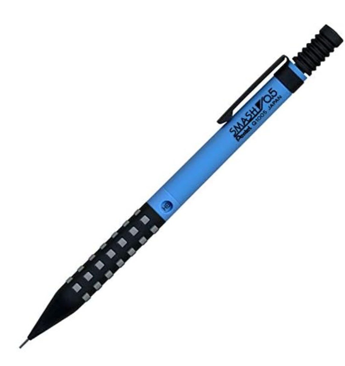Pentel SMASH Sky Blue Black 0.5mm Mechanical Pencil Q1005SMS Japan