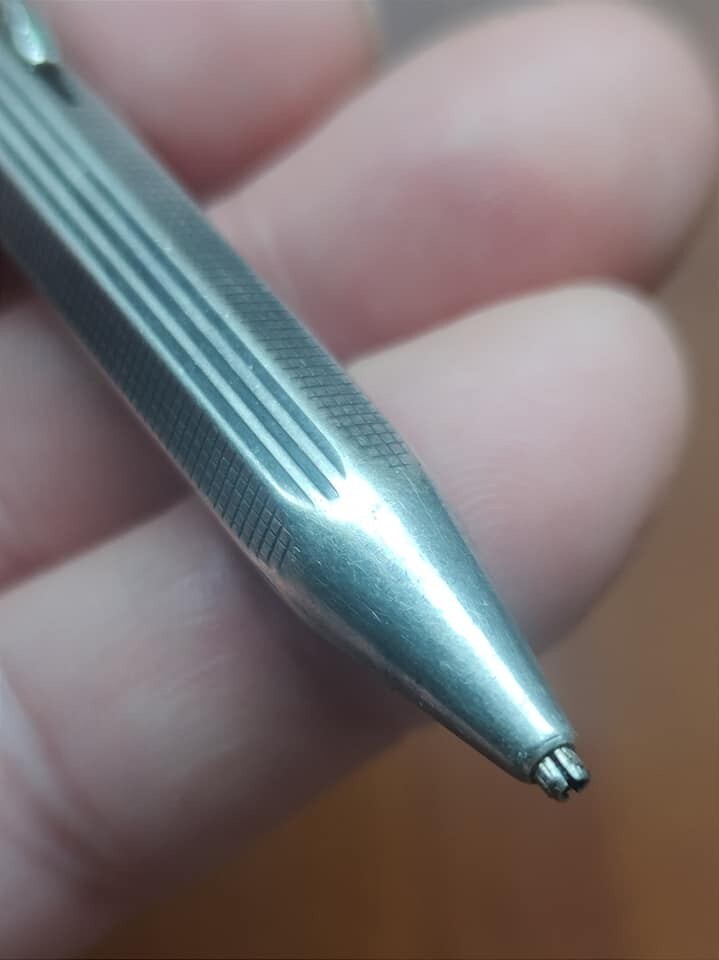 🔴CERIA 4 Colours Propelling Pencil for 1.18mm Refills, SILVER 935🔴 GE logo