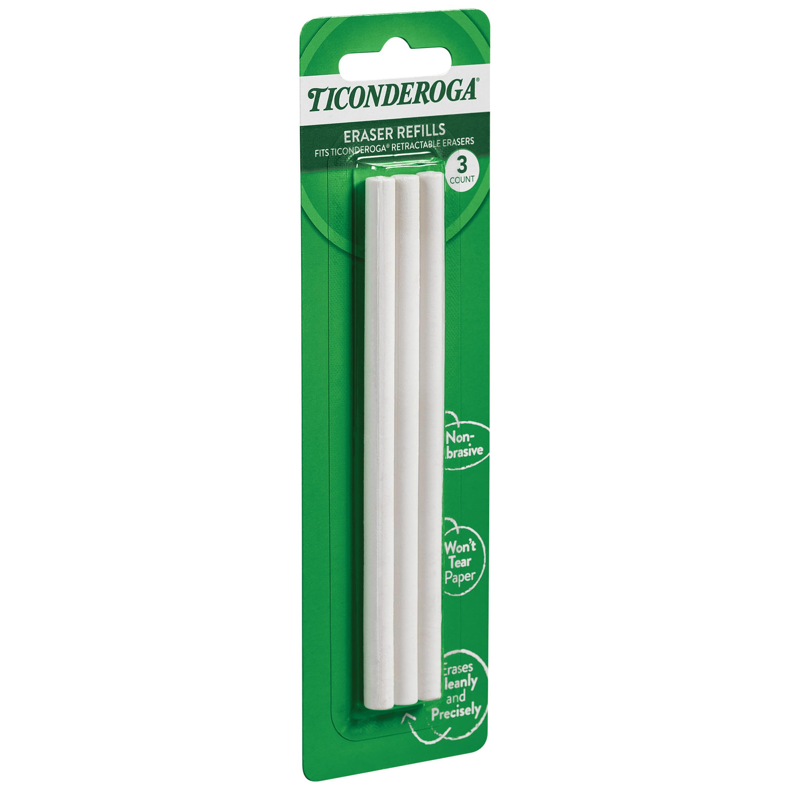 Retractable Eraser Refills, White, 3 Count, 6 Packs (X38003)