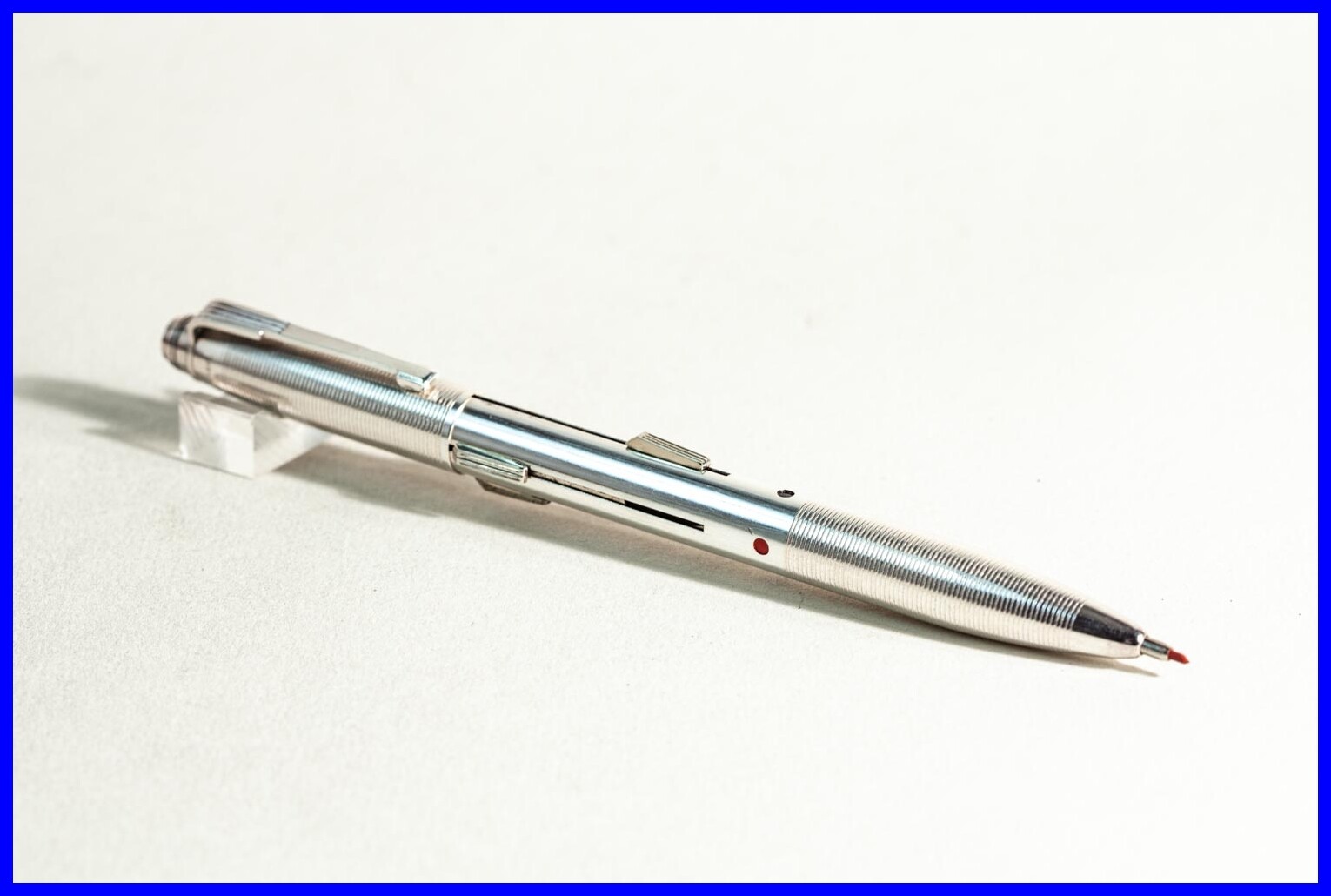 FEND SUPER NORMA Metal Silver Plated 4 COLOR PENCIL w. box & papers GERMANY