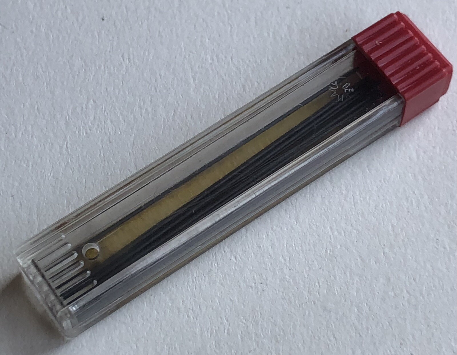 Vintage SWAN Stabilo Mechanical Pencil Lead BLACK 2H .5mm NOS 12pk Germany