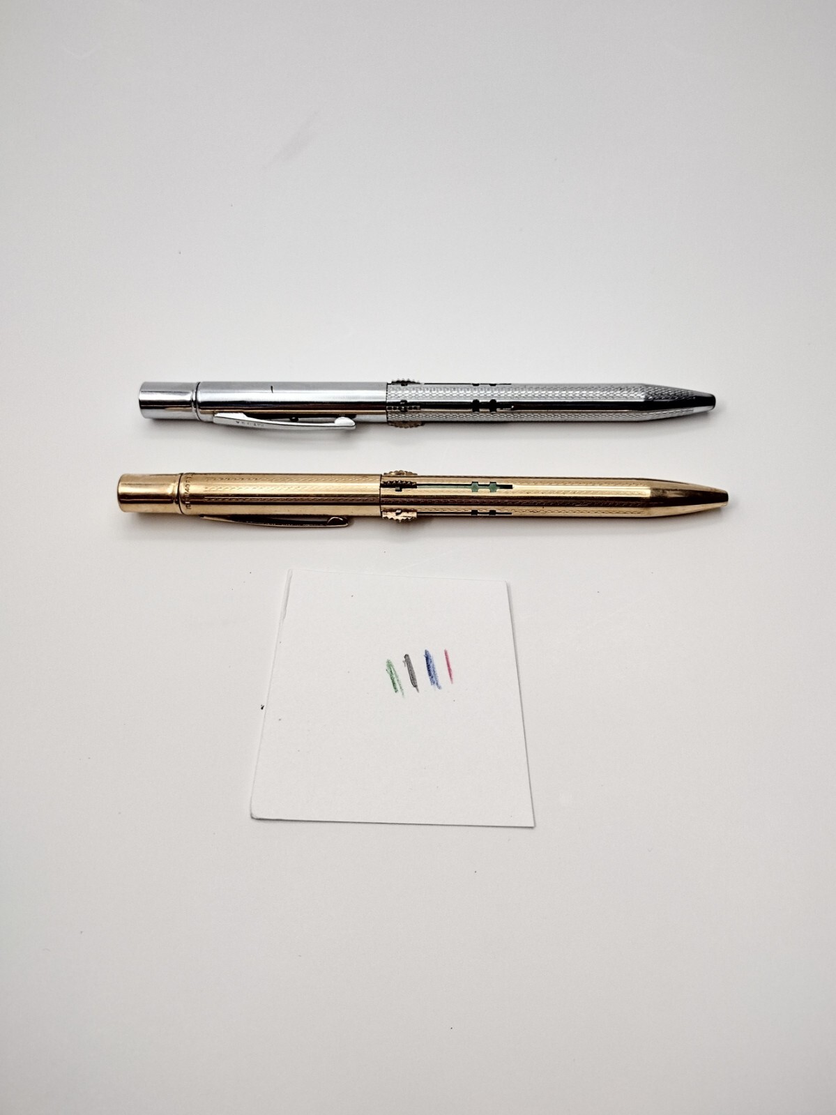 Vintage Norma 10K Rolled Gold & Silver Tone 4 Color Mechanical Pencil