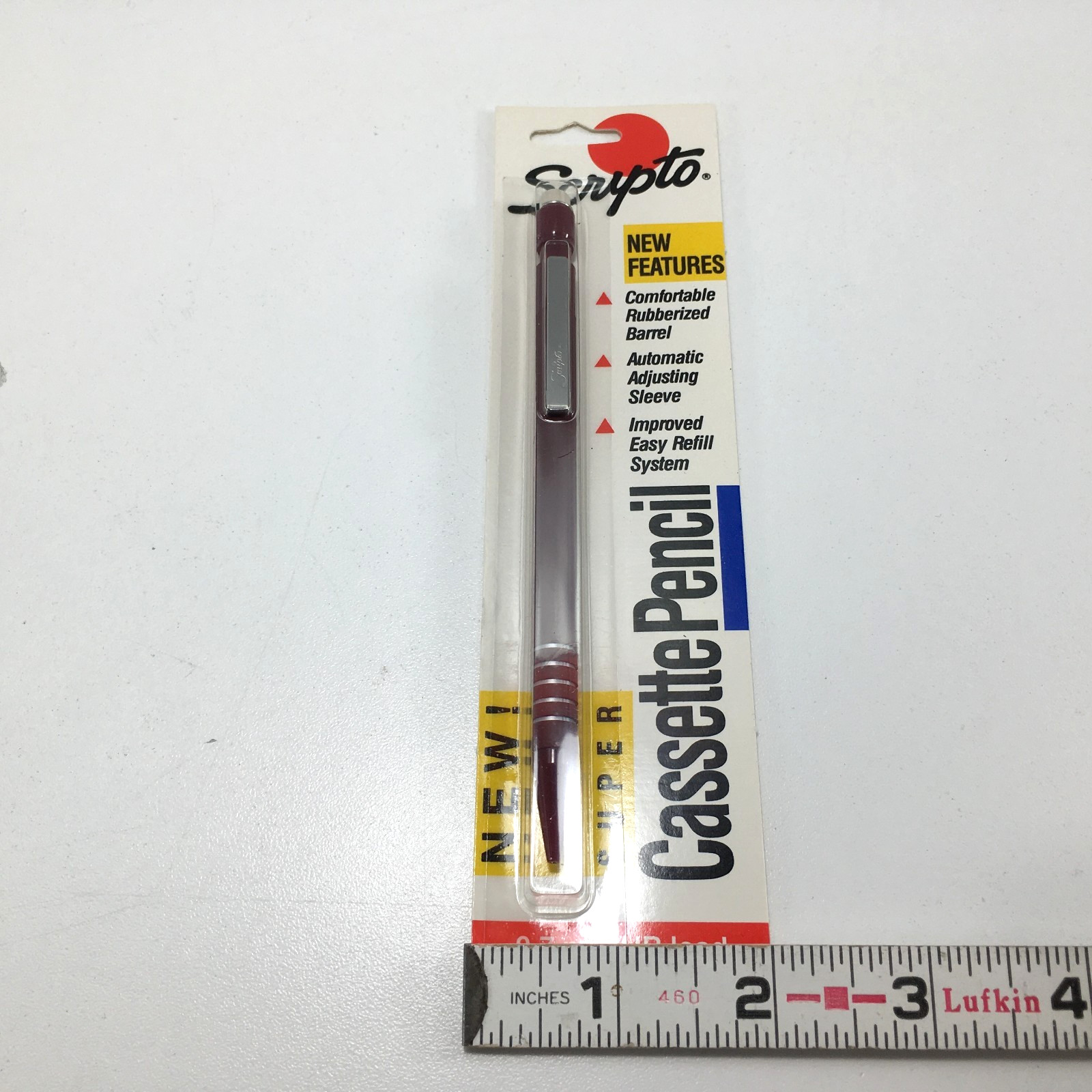 3-Pack 1990 Scripto Super Cassette Mechanical Pencil P1470C .7mm Lead Japan Red