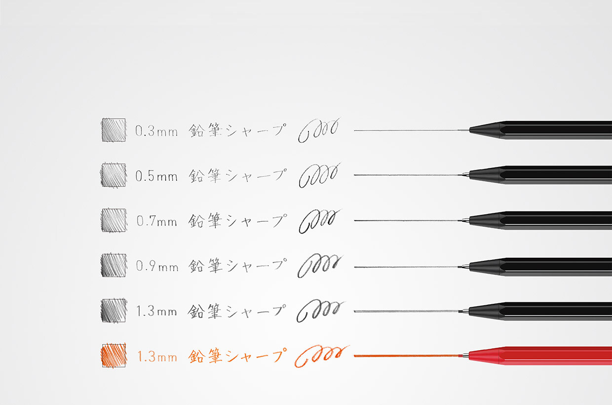 Kokuyo Mechanical Pencil “Enpitsu Sharp” 1.3mm Body Color Black