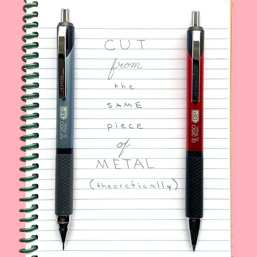 Zebra Pen M-350 Mechanical Pencil, Space 1 Count (Pack of 2), Black Barrel