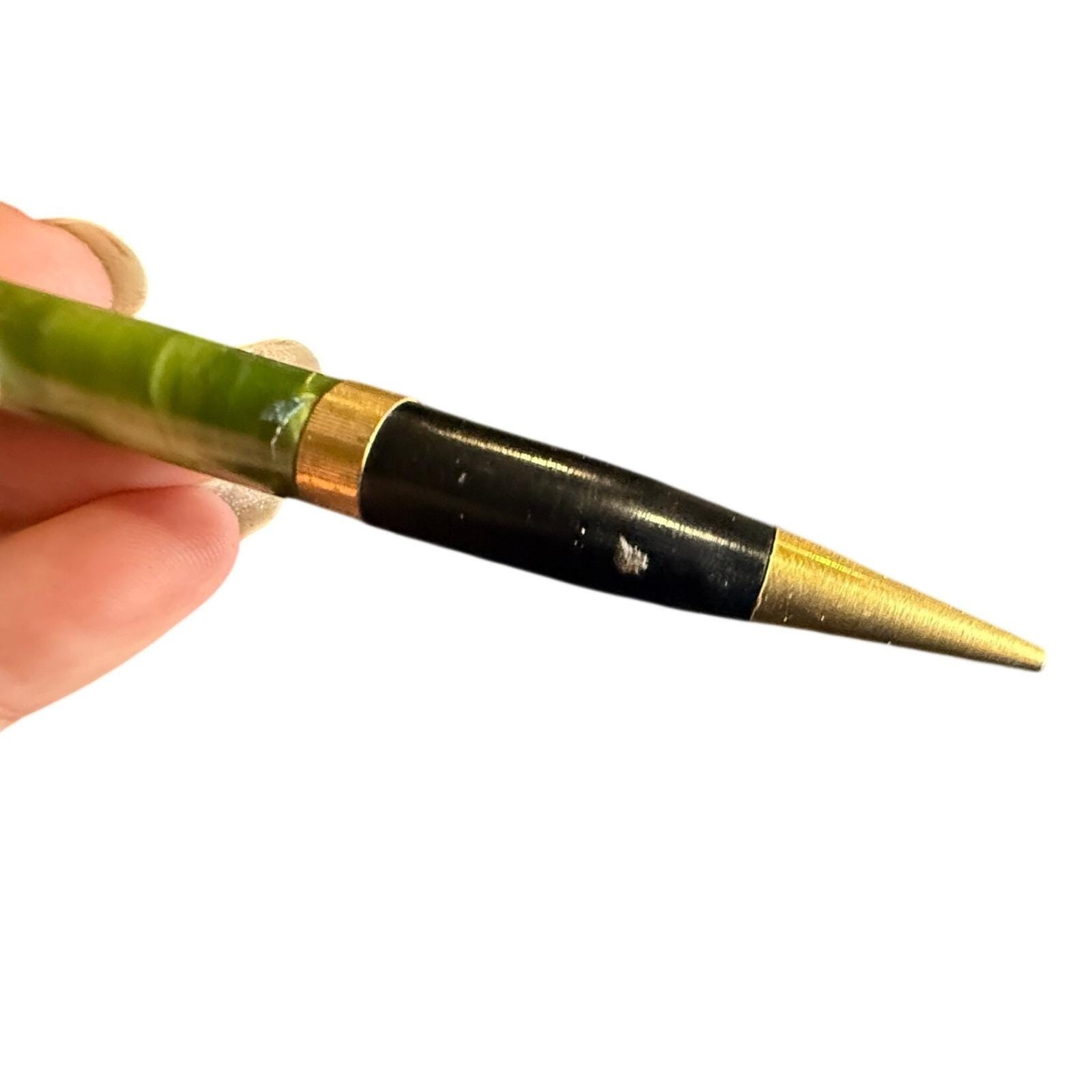 Lot 2 Vintage Marbled Celluloid Mechanical Pencils Red Green Art Deco Propelling