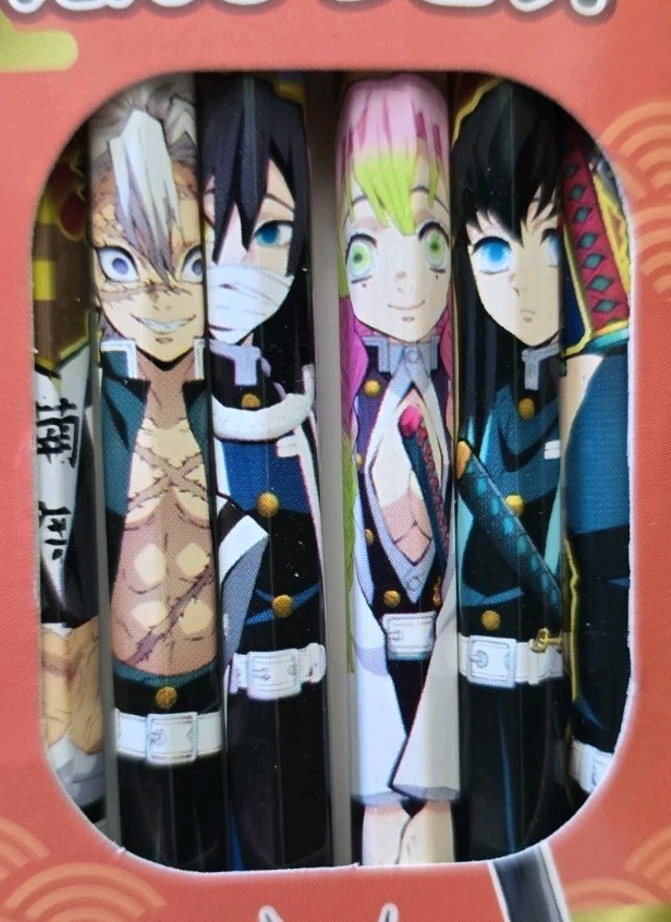 Demon Slayer: Kimetsu no Yaiba 2B Pencil Set of 6 Brand New