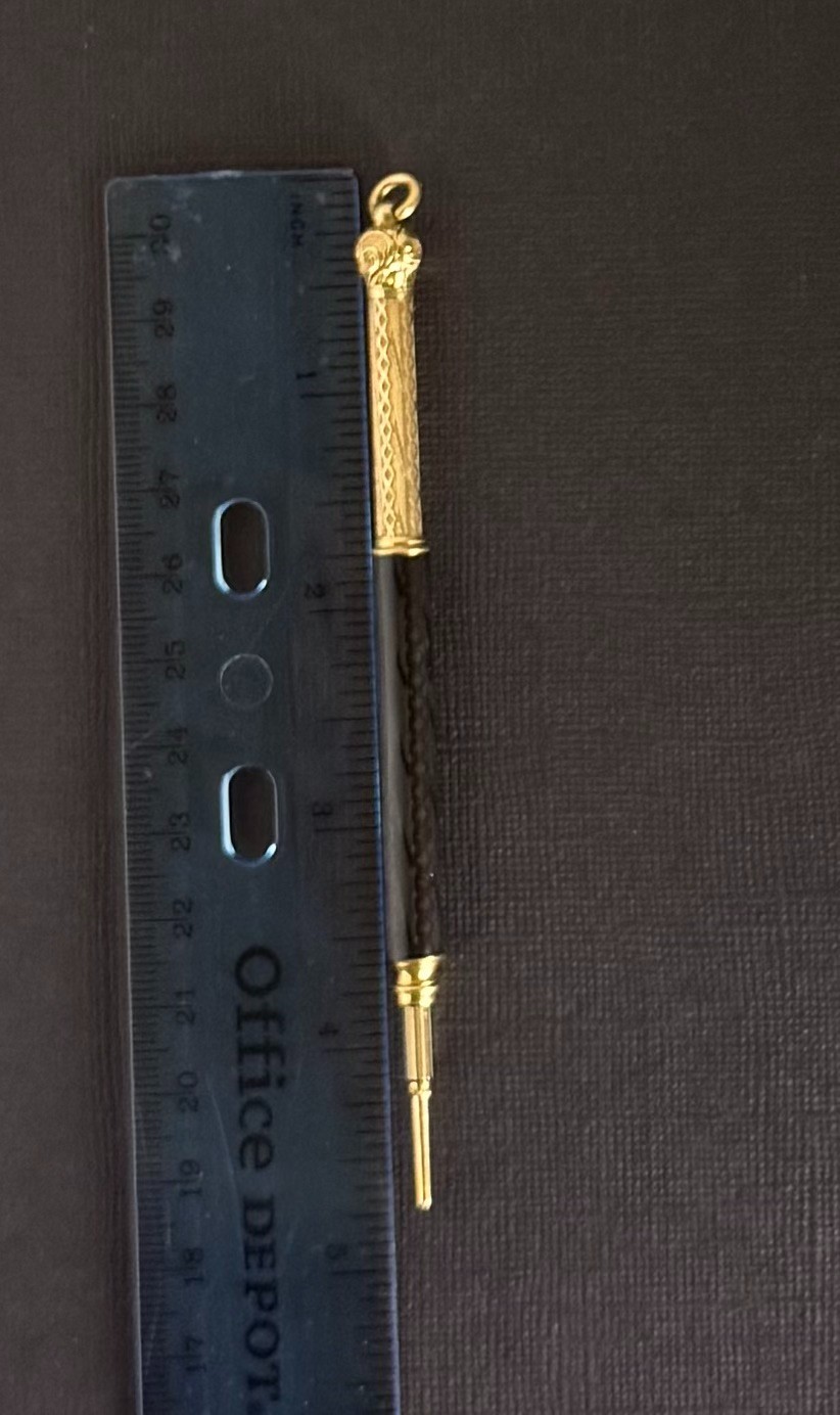 Antique Victorian William S Hicks Telescopic Magic Pencil 1871 Patent Gold BHR