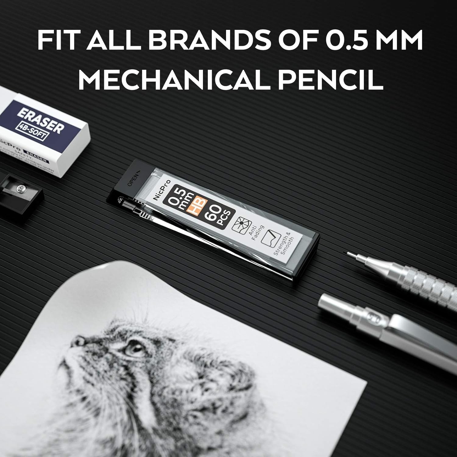 10 Tubes of 0.5mm HB Lead Refills for Mechanical Pencils – Smooth Writing