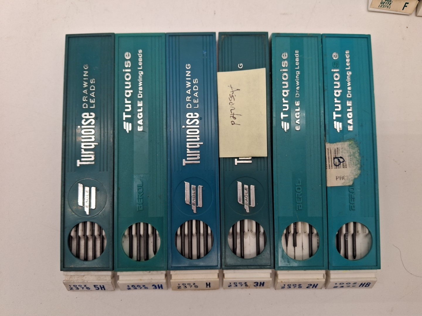 15 Eagle Turquoise Drawing Leads Lot 8 Full 7 Partial + 2 Empty