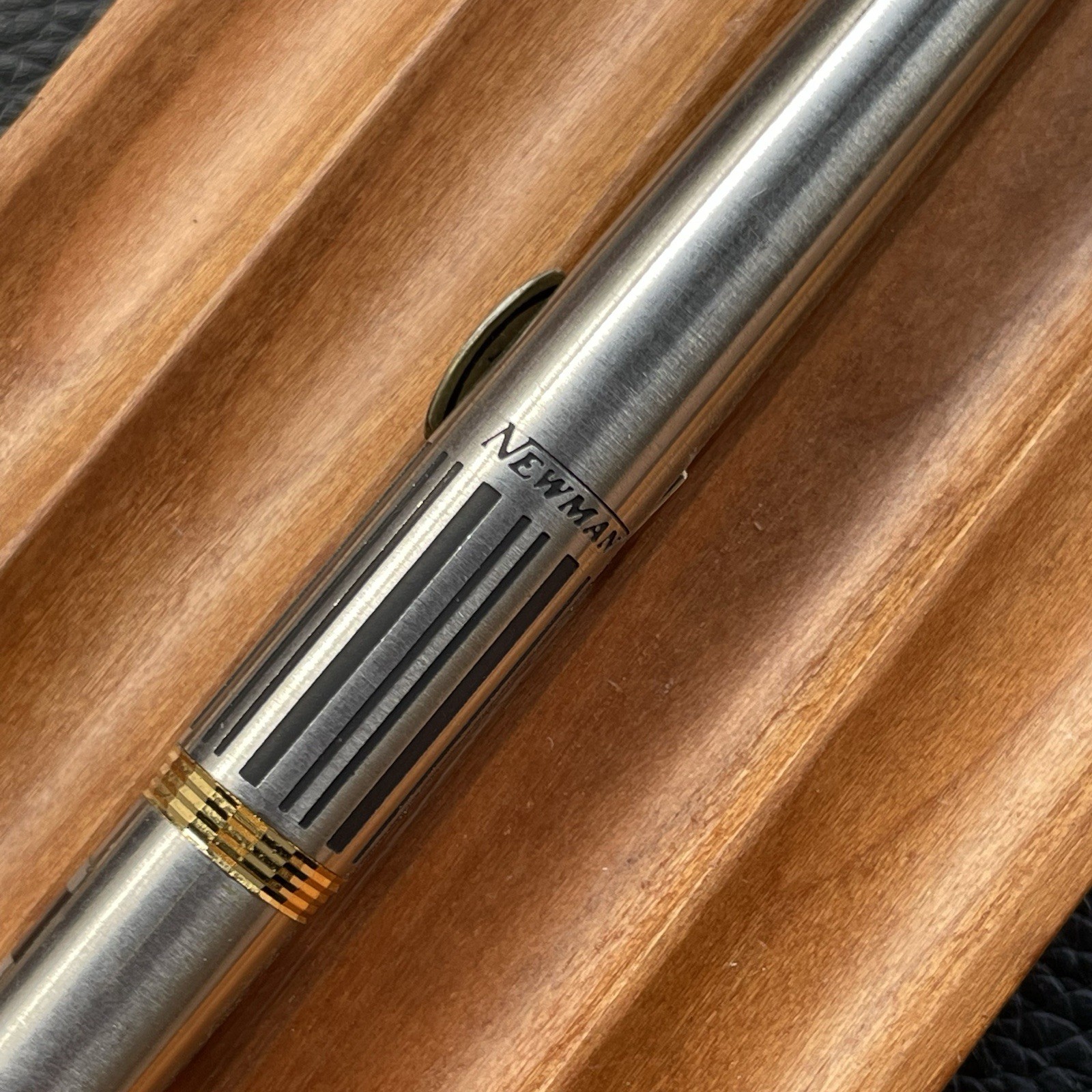 Newman Mechanical Pencil Etched Stainless Steel Barrel 0.5 mm Made in Japan