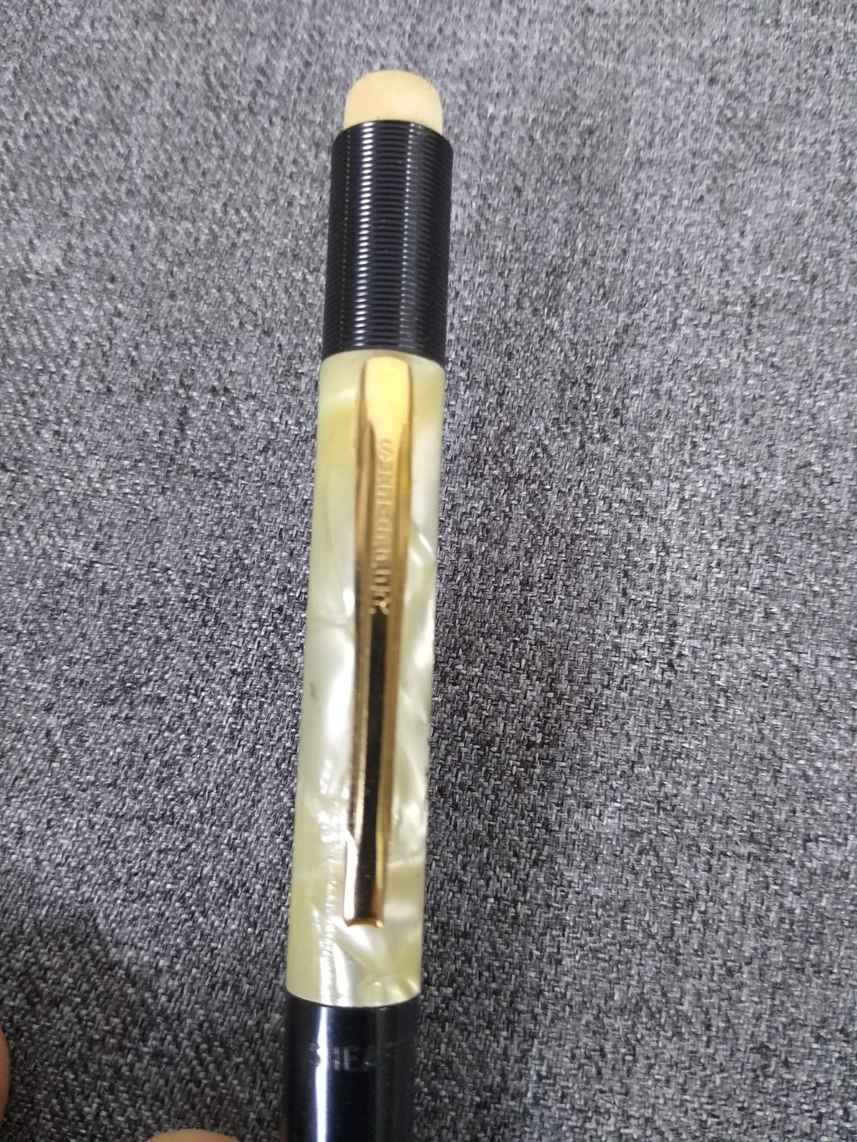 Vintage Sheaffer mechanical pencil, NOS, lot of 4, pearlie barrel, advertisement