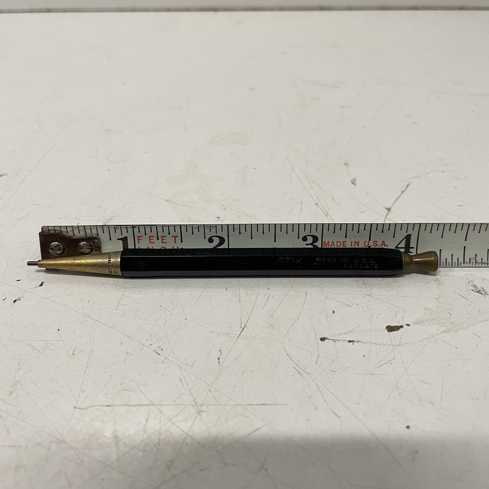 Vintage 5″ Mini Hexagonal Mechanical Magnetic Pencil “STIK” Patent #2508075