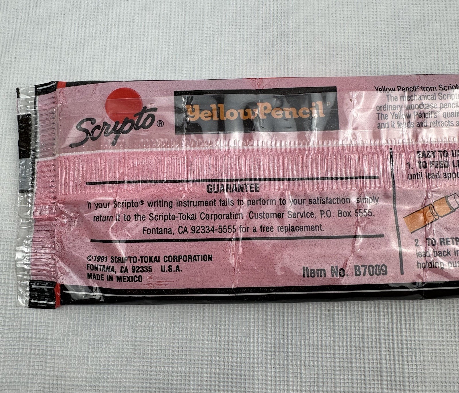 Vintage Scripto Yellow Pencil 7 Pack Number 2 0.7mm Mechanical (1991) New Sealed