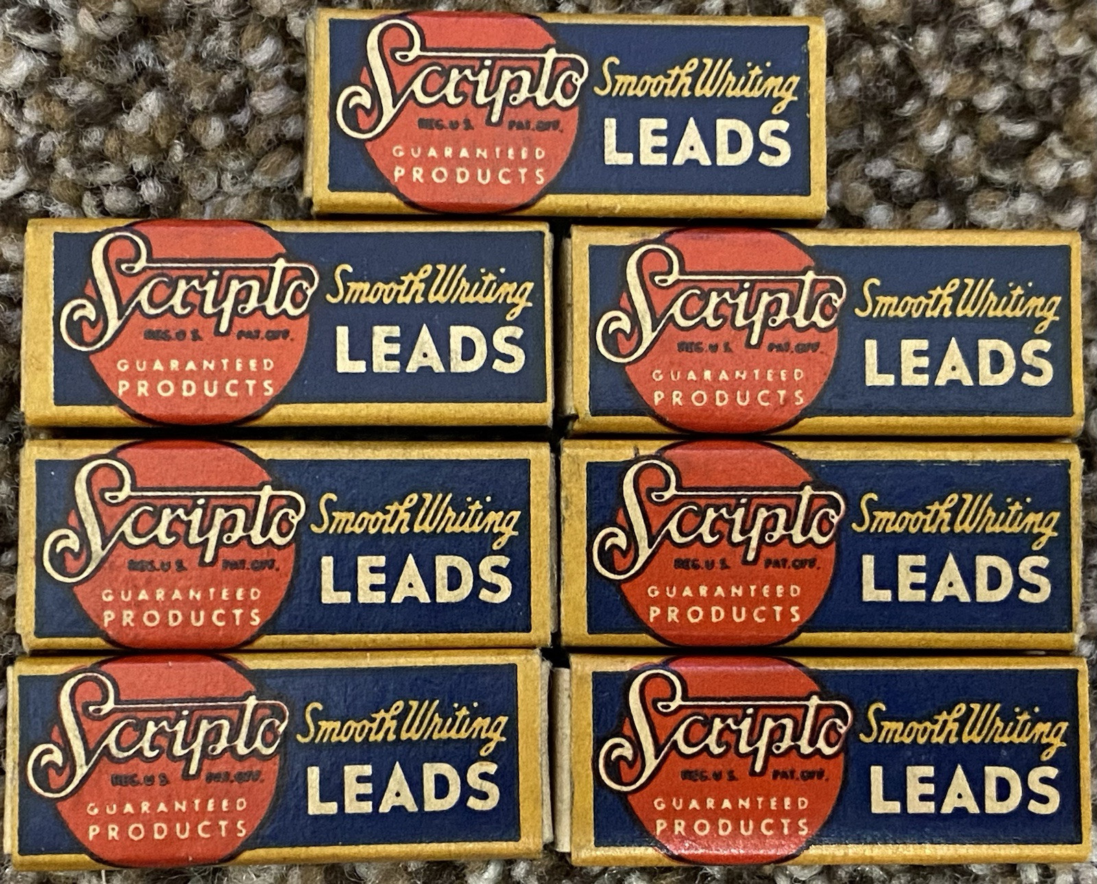 VTG 7 New Boxes of Scripts Smooth Writing Mechanical Pencil 4″ Leads 1 3/8”