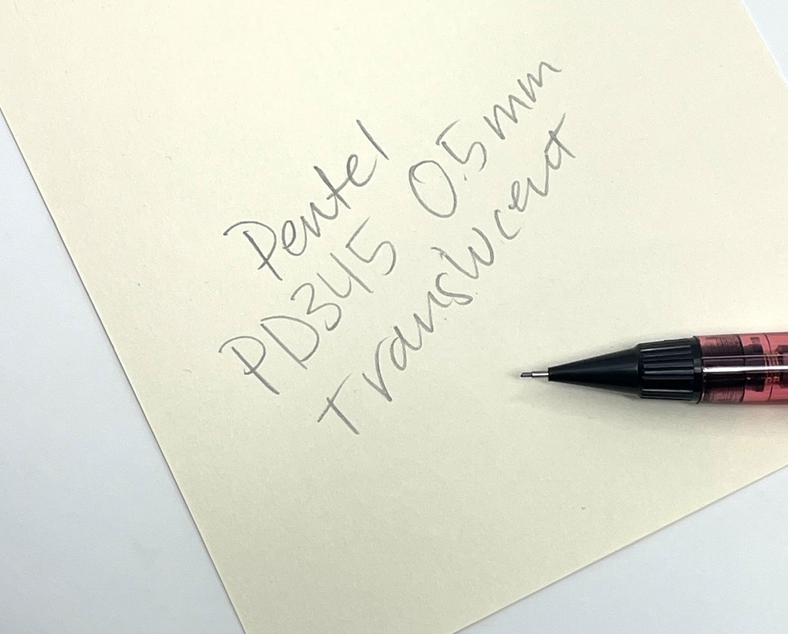 Pentel PD345 Mechanical Pencil 0.5mm Translucent Japan with Extra Lead