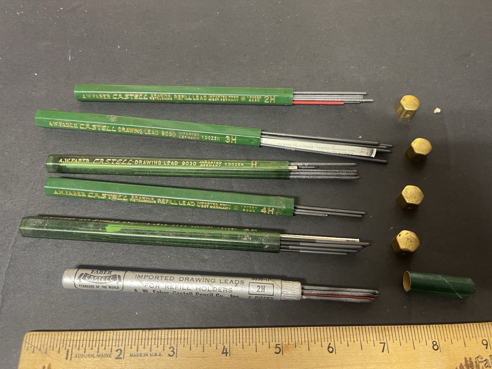Lot Of Vintage A.W. Faber Castell Refill Leads Germany 3H 2H 4H H
