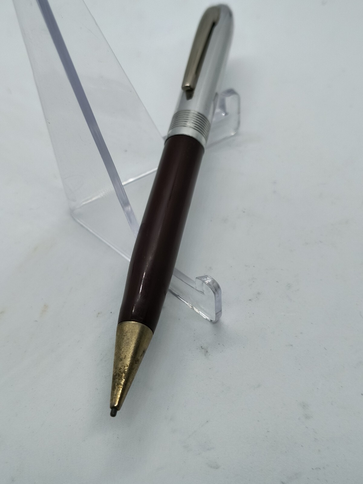 Vintage Wearever Mechanical Pencil, maroon with Chrome cap. Estate Find.