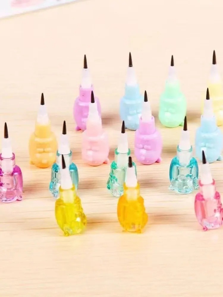 2PCS Cute Bear Mechanical Pencils Student Writing Pen Set