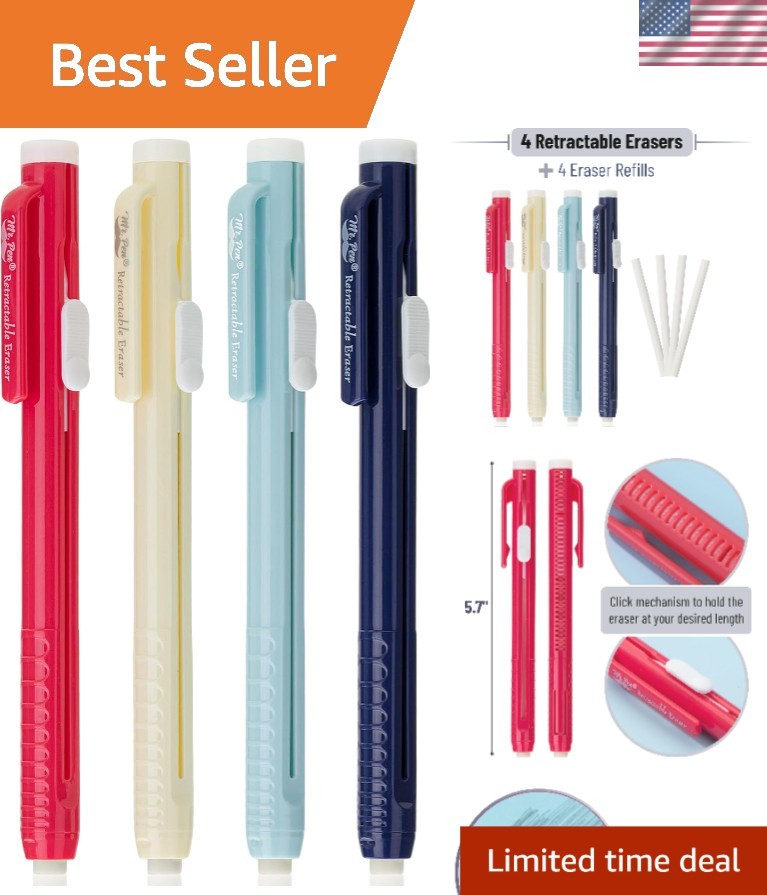Lightweight Latex-Free Eraser Pens – Precision 4 Pack for Sketching & Drafting