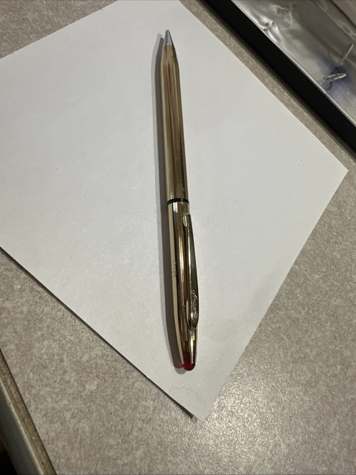 ANSON Vintage Mechanical Pencil Only, Karatclad Heavy Gold Electroplate USA, Box