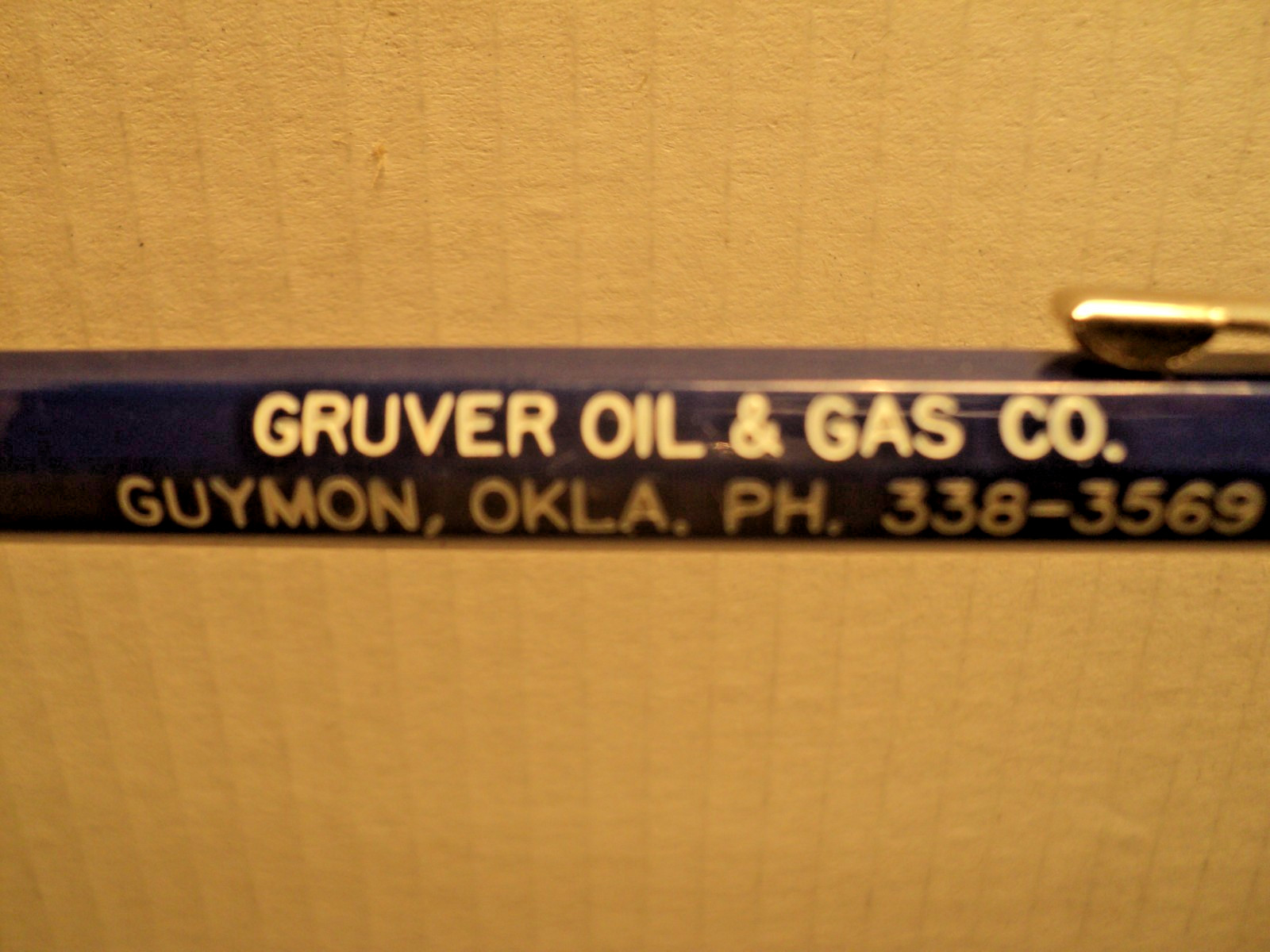 Vintage Durolite Mechanical Pencil Gruver Oil & Gas Co 5-58″ Long USA