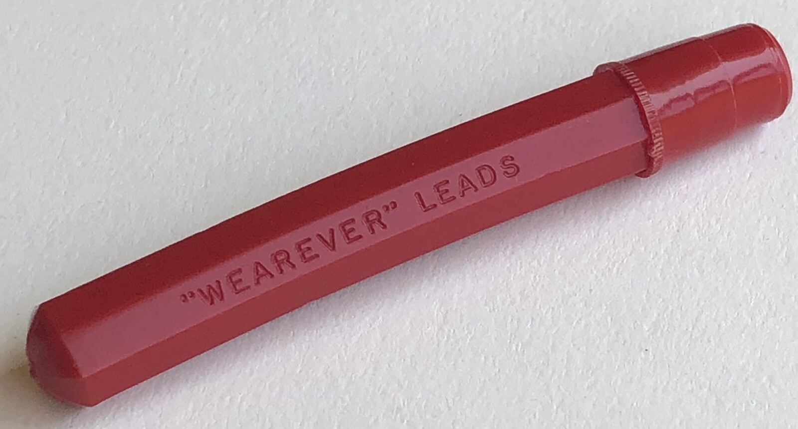 Vintage WEAREVER Mechanical Pencil Lead Red 1.18mm NOS 12pk Bakelite Tube USA