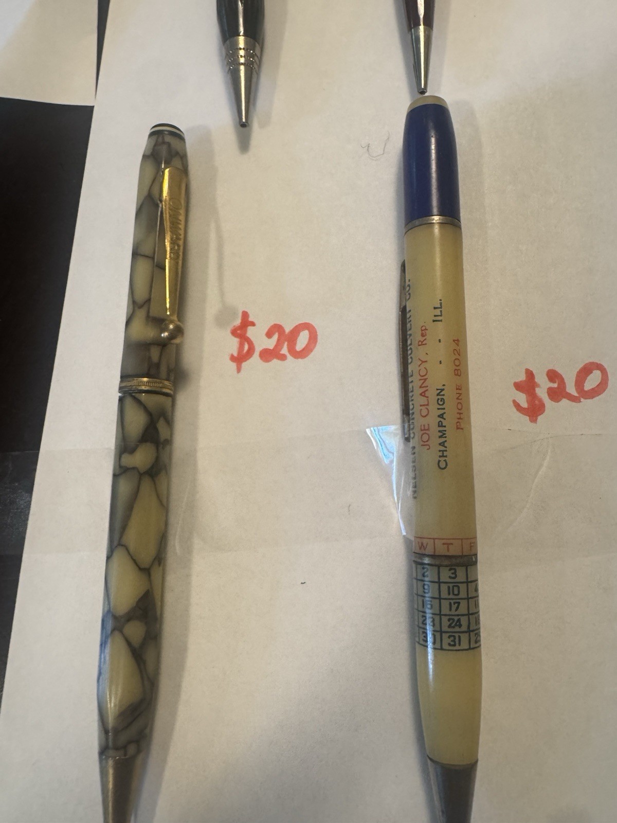 Lot of 27 Vintage Mechanical Pencils – Advertising, Sheaffers, Ritepoint, Etc