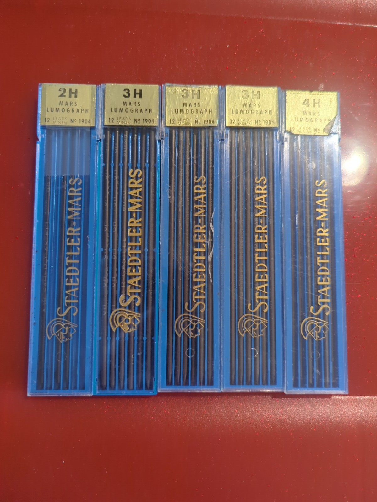 Staedtler Mars Mechanical Pencil Lead Refill Lot 4H 3H 2H F H Leads Germany 3341