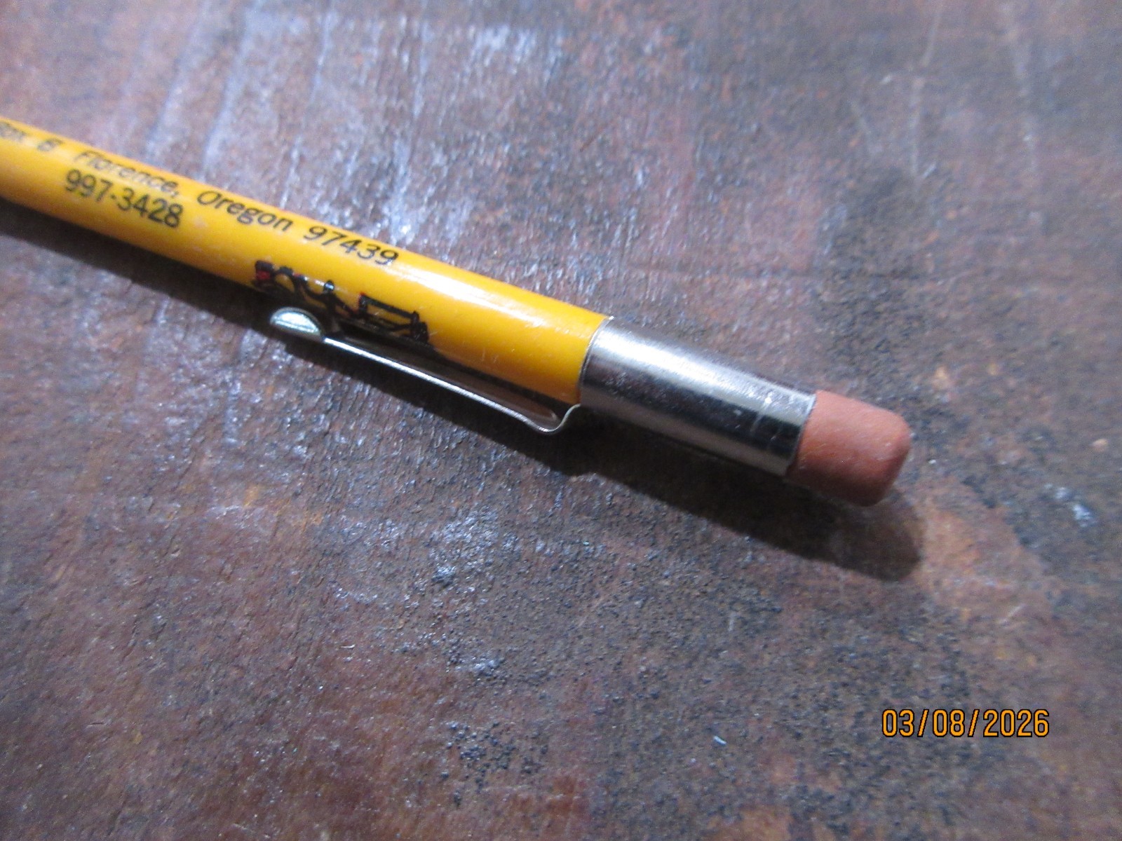 Vintage Florence Auto Parts Store Mechanical Advertising Pencil Napa- Oregon