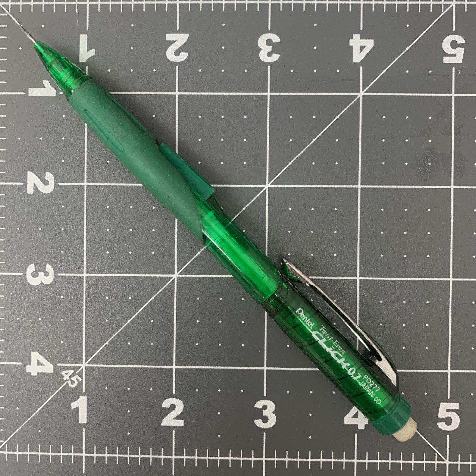 Vintage Pentel Twist-Erase PD277 Mechanical Pencil Green Drafting Drawing