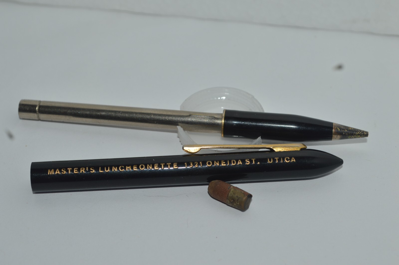 Master’s Luncheonette Mechanical Pencil Promo Metal Plastic Circa 1960’s Antique