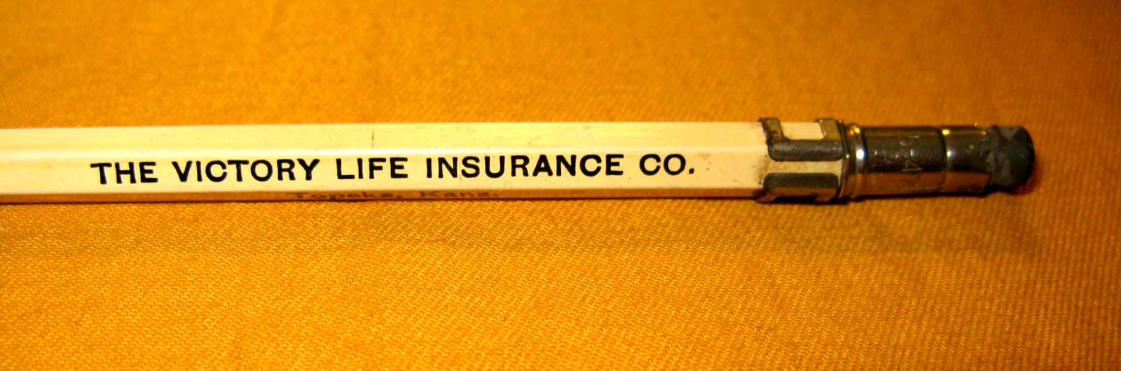 VTG.SCRIPTO BEIGE 4-47 MECHANICAL PENCIL W/THE VICTORY INS.ADV.