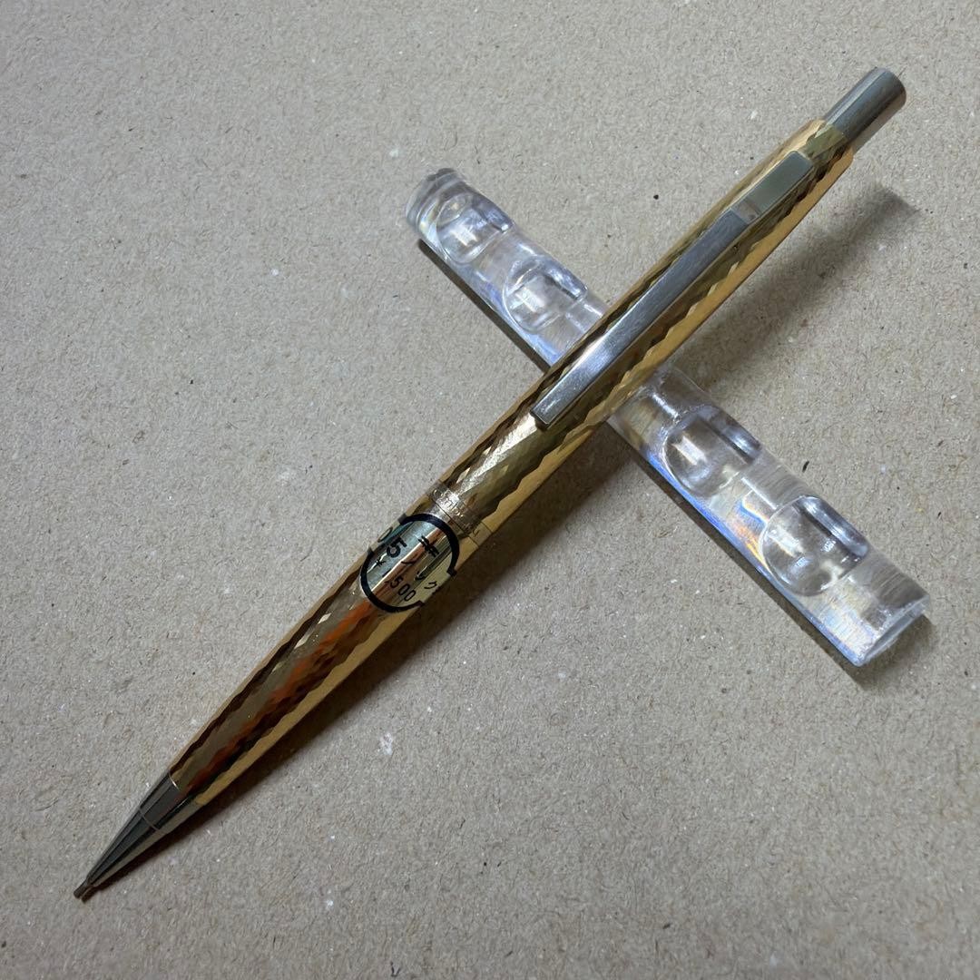 Tombow Wave Diamond Cut Mechanical Pencil 0.5mm Gold Rare Discontinued Japan New