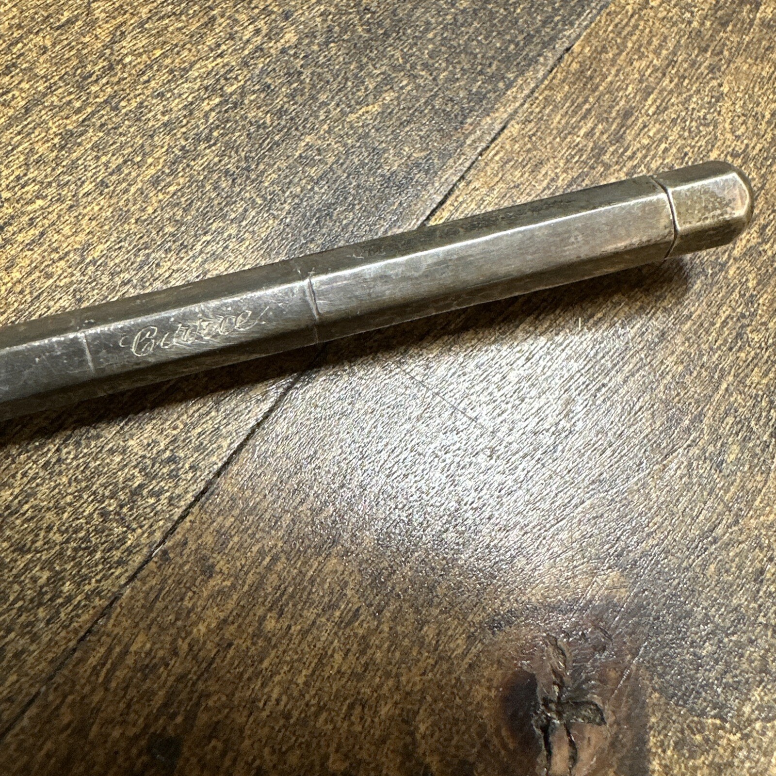 Antique Sterling Silver 4-3/8” Mechanical Pencil 12.2g J. H. Verlint NOT TESTED