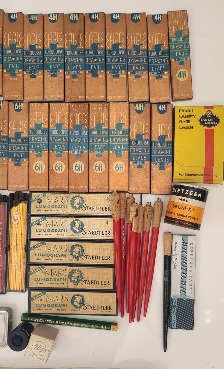 Staedtler Mars Lumograph Pencil Germany Turquoise Eagle AW Faber Castell LOT 84