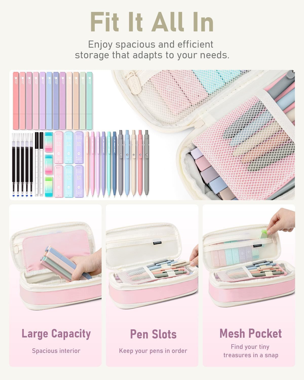 39 PCS Aesthetic School Supplies with Cute Pen Case, 12 Pastel Highlighters, …