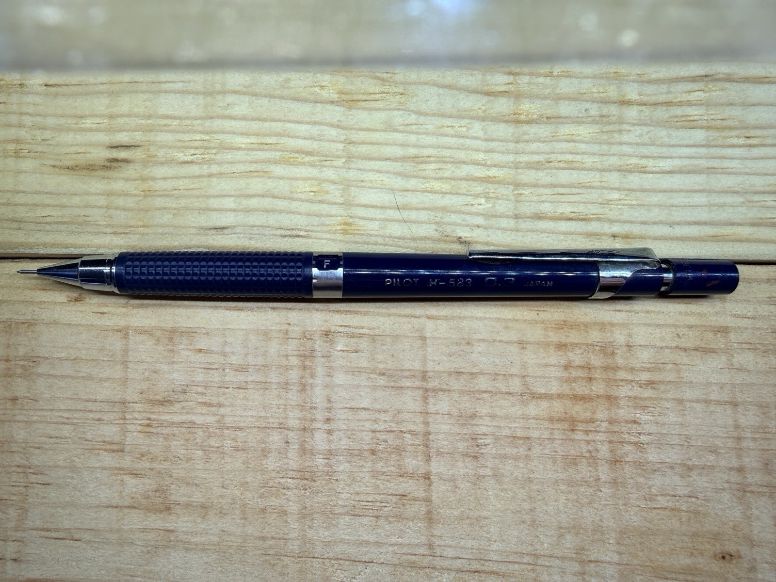 Vintage Pilot H-583 0.3mm Mechanical Drafting Pencil Japan Blue W/ Lead & Eraser